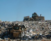 Landfill site in operation